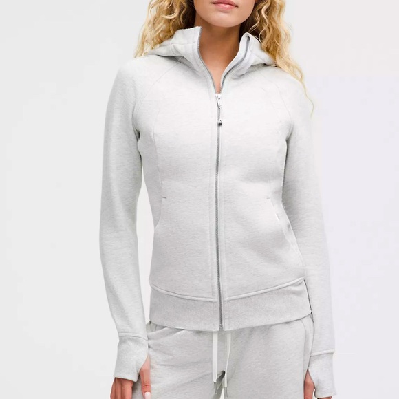 Lululemon Full Zip Scuba Hoodie — Heathered Core Ultra Light Grey - Picture 1 of 4